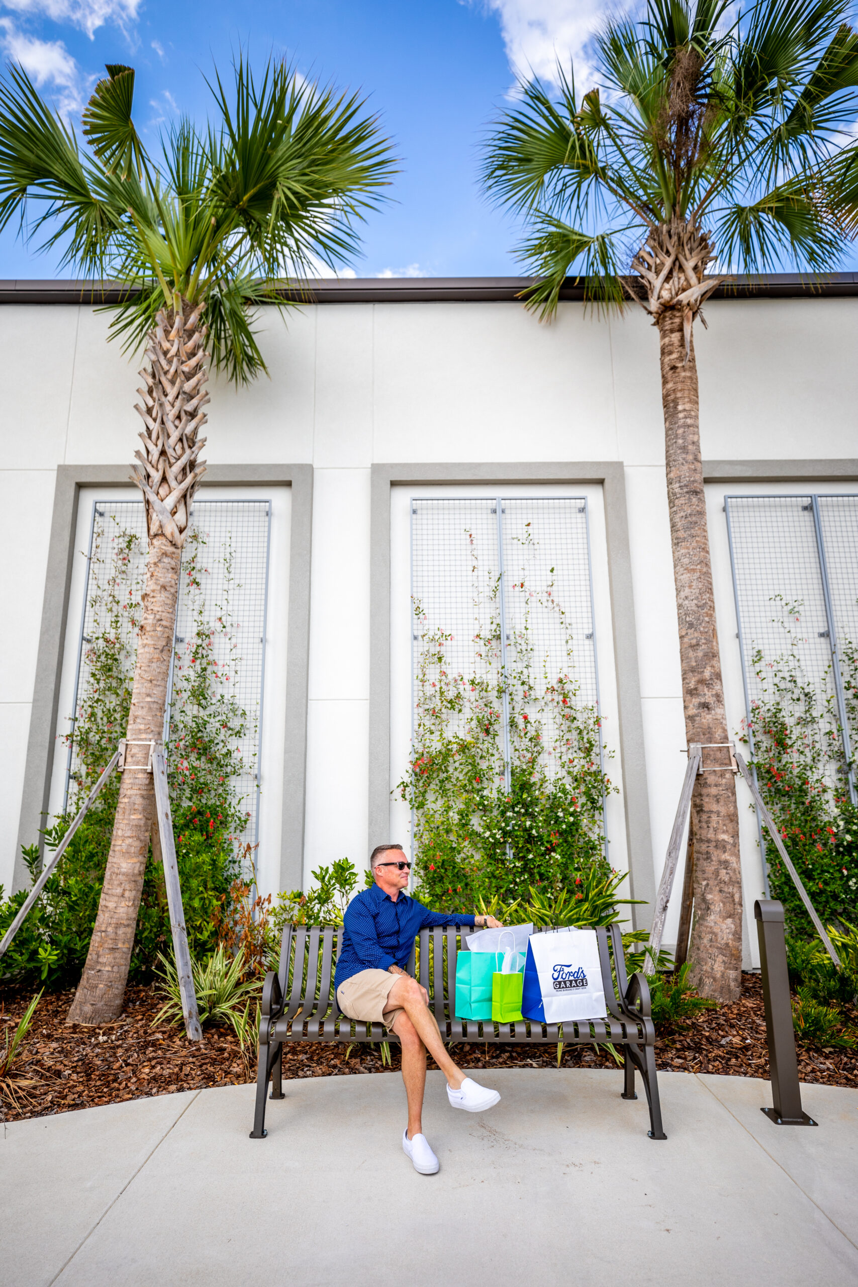 Relaxing on a bench Sunset Walk