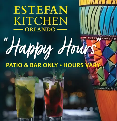 Estefan Kitchen Orlando Happy Hours: Patio and Bar Only