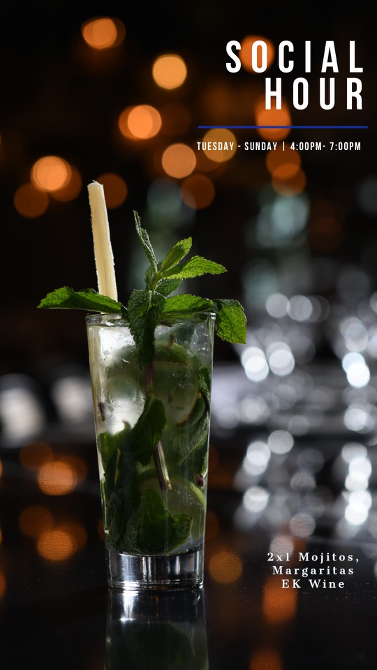 Social Hour: Tuesday to Sunday from 4–7 p.m. at Estefan Kitchen Orlando.