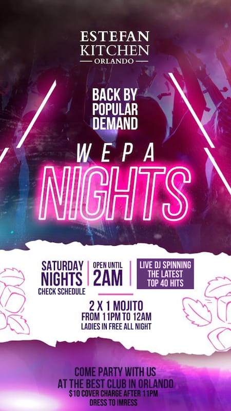 Wepa Nights at Estefan Kitchen Orlando
