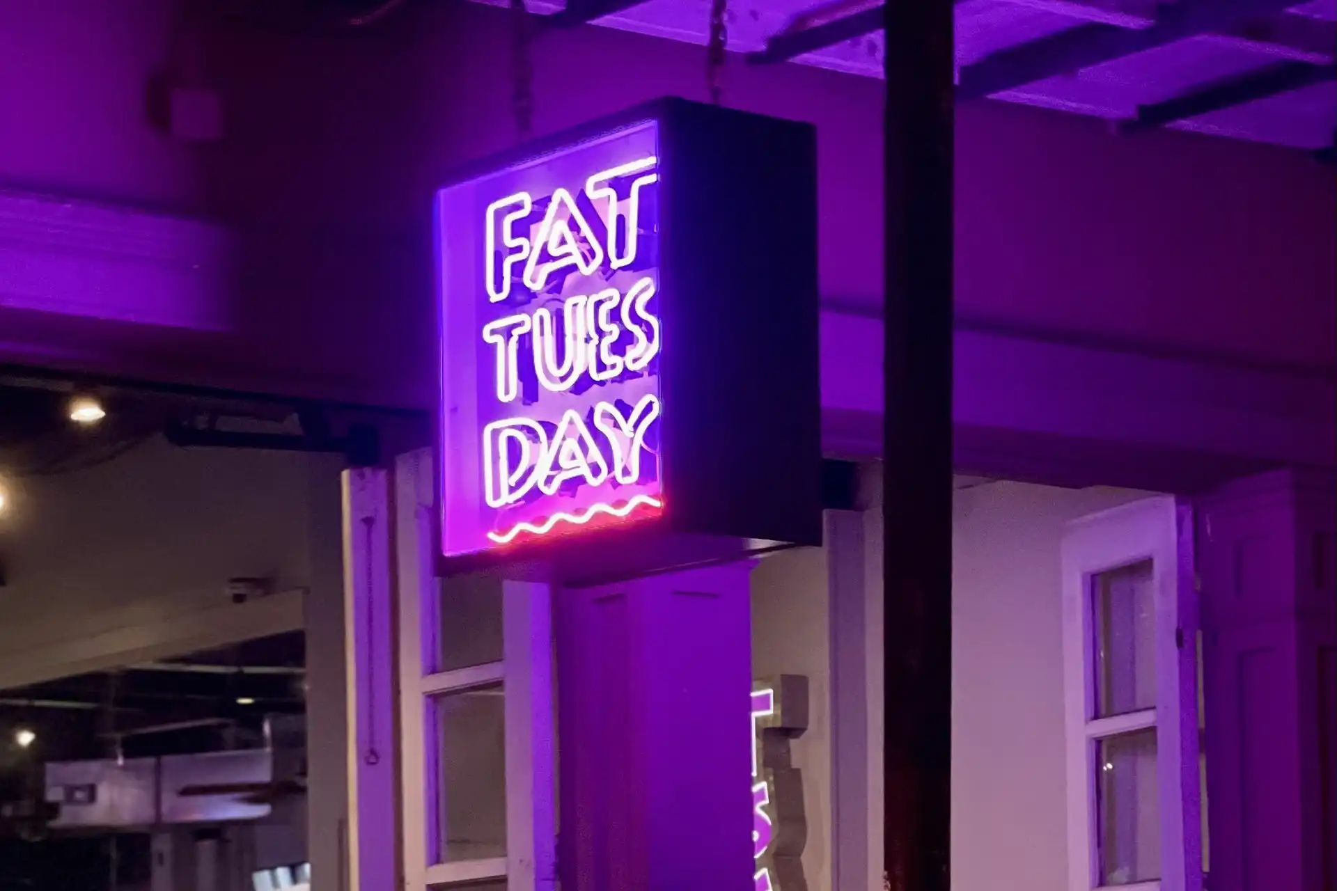 Fat Tuesday neon sign