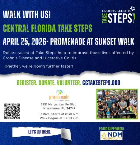 Crohn's & Colitis Take Steps Awareness Walk on Saturday April 25, 2026