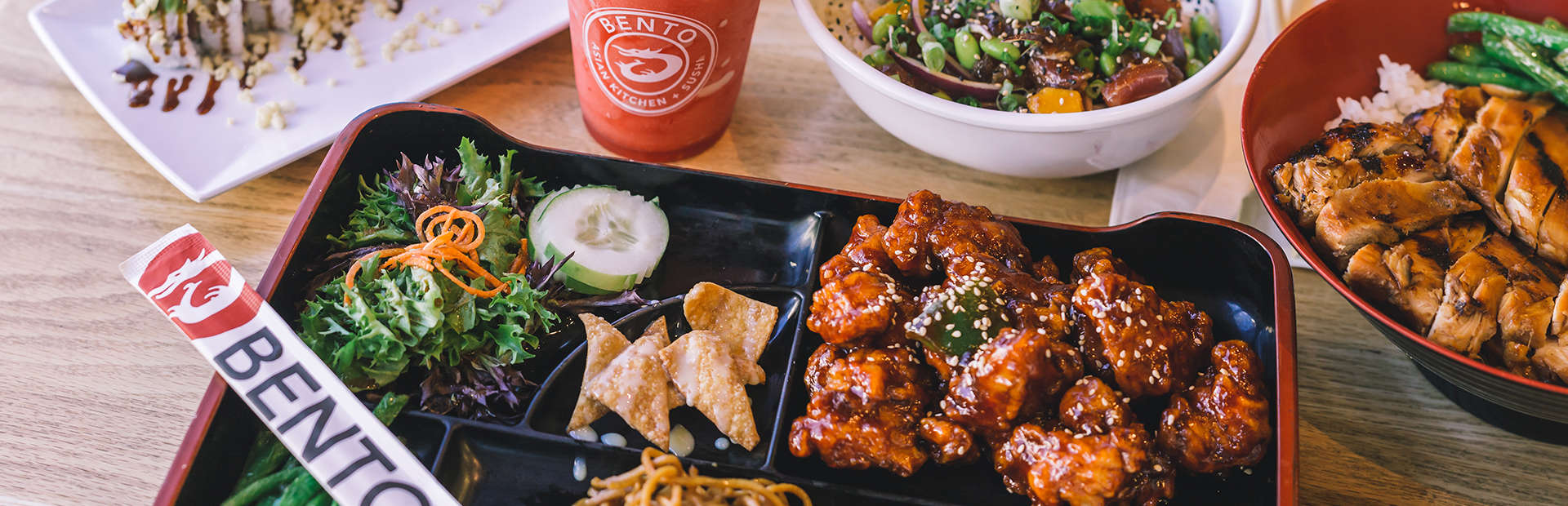 Bento Box with Gochujang Garlic chicken