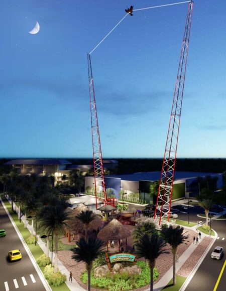 Sunset Walk Slingshot ride at twilight