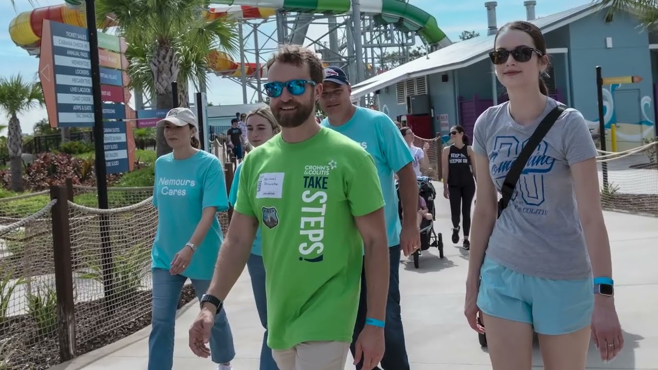 People walking in the 2023 Chron’s and Colitis Take Steps Awareness Walk