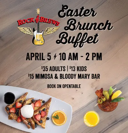 Easter Brunch Buffet at Rock & Brews: April 5, 2026 | 10 AM – 2 PM
