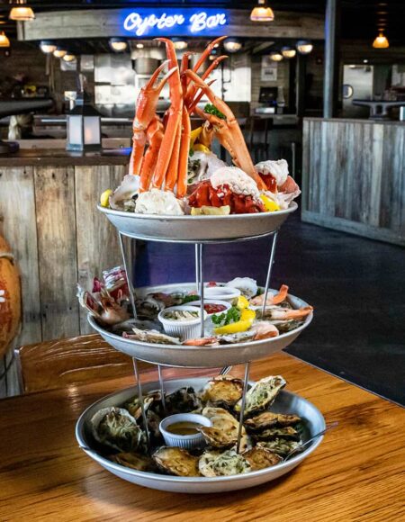 Seafood stack tower at The Wharf at Sunset Walk