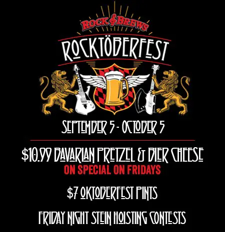 Rocktoberfest at Rock & Brews: September 5 – October 5, 2025