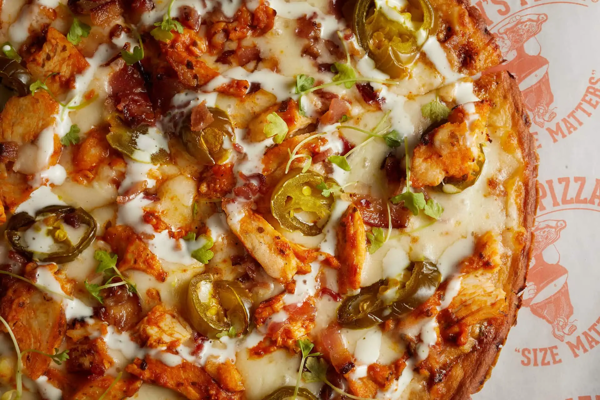 Fat Boy’s gluten free buffalo chicken pizza