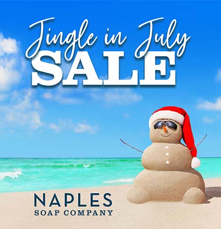 Jingle in July Sale at Naples Soap Company: Select items 2 for $25, $25 off luxe boxes, natural soaps 4 for $25