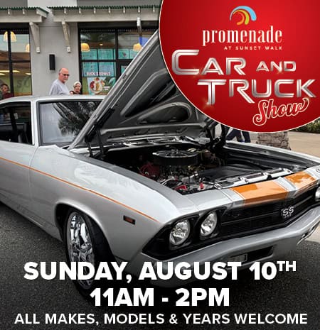 Exhibición de autos y camiones Promenade: domingo 10 de agosto de 2025