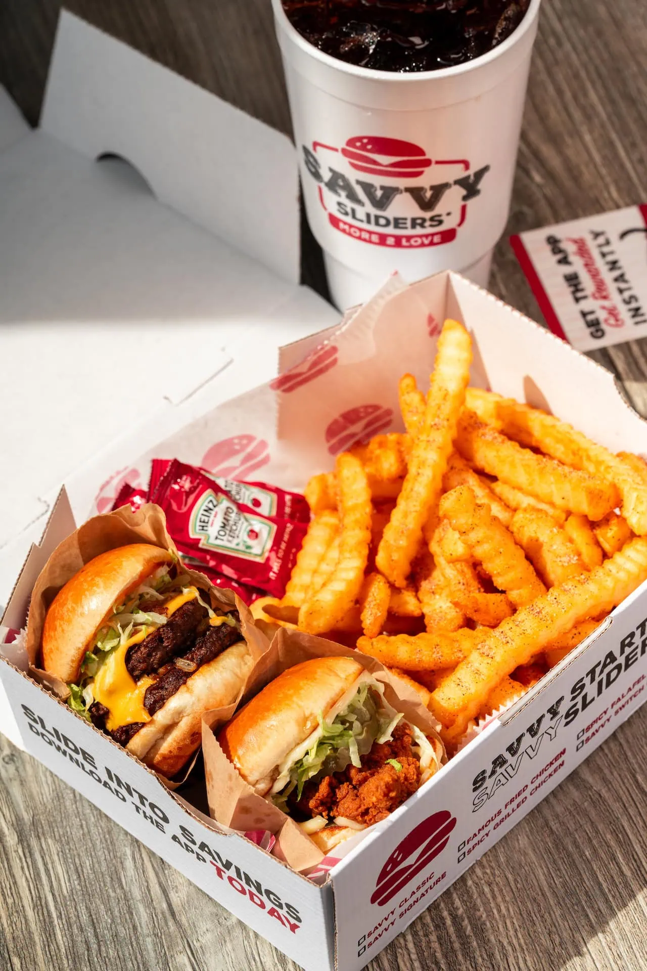 Savvy Sliders combo with fries