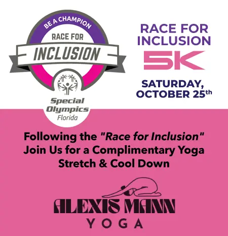 Following the Race for Inclusion, join us for a Complimentary Yoga Stretch & Cooldown with Alexis Mann