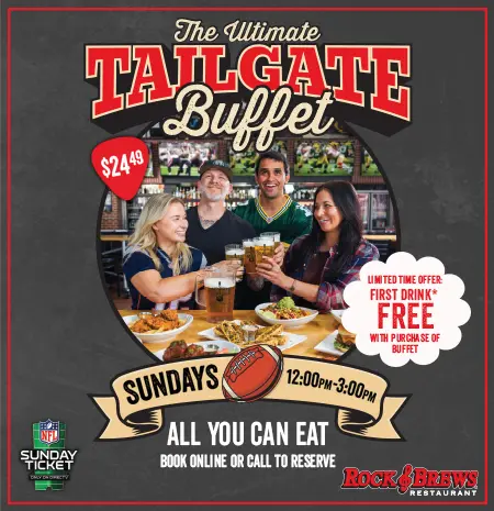 The Ultimate Tailgate Buffet at Rock & Brews