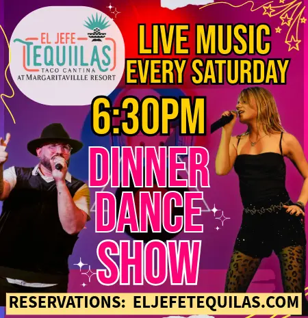 Saturday Dinner Dance Show & Live Music at El Jefe Tequilas Taco Cantinas