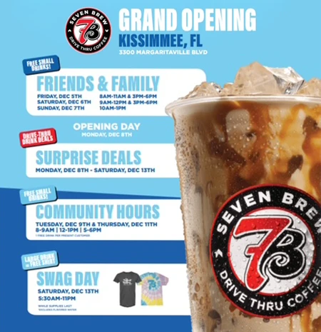 7 Brew Coffee Grand Opening in Kissimmee