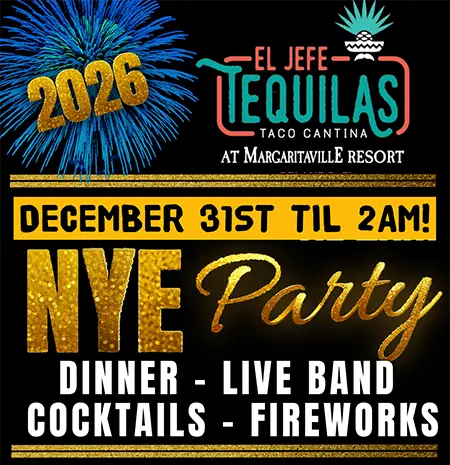 El Jefe Tequilas New Year’s Eve: December 31 til 2 AM