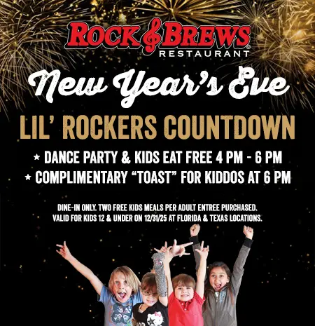 New Year’s Eve Lil’ Rockers Countdown at Rock & Brews - December 31, 2025