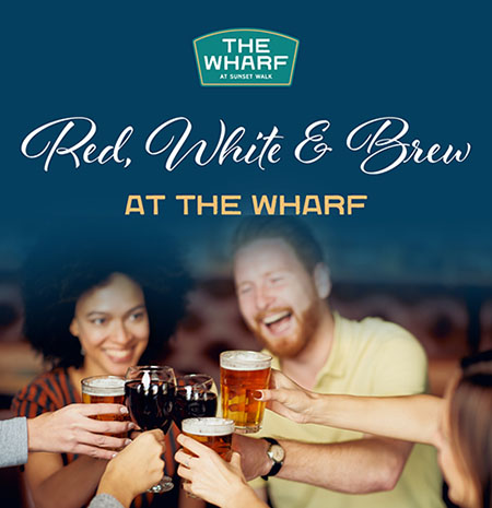 Red, White, & Brew Specials at the Wharf