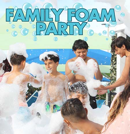 Family Foam Party at Island H2O Water Park