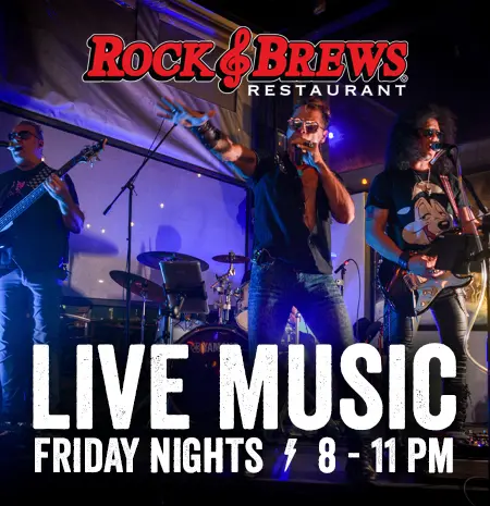 Live Music Friday Nights, 8–11 PM at Rock & Brews