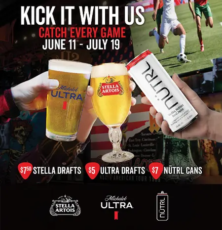 Kick it with us: Catch every game at Rock & Brews, June 11 – July 19