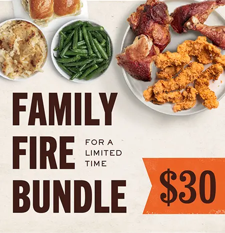 Family Fire Bundle: $30 for a Limited Time at Cowboy Chicken