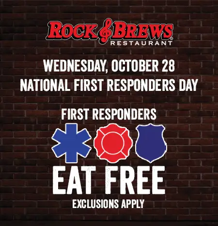National First Responders Day at Rock & Brews: October 28, 2026