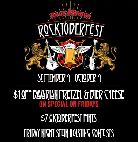 Rocktoberfest at Rock & Brews: September 5 – October 5, 2025