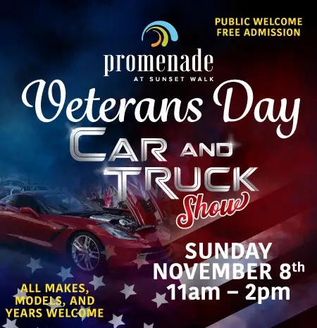 Veterans Day Car and Truck Show: Sunday, November 8, 2026