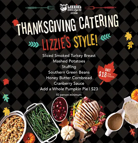 Thanksgiving Catering Lizzie’s Style